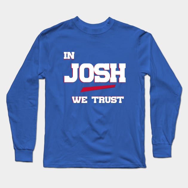 Buffalo Bills Football - Josh Allen QB, Bills, NFL, New York, Orchard Park Long Sleeve T-Shirt by turfstarfootball